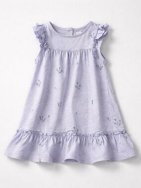 Ettie H purple ruffle sleeve dress with kite print size 2T